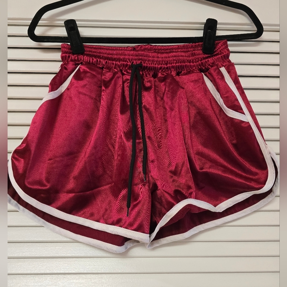 KE Sports - (NWOT) Red & White Athletic Activewear Workout Shorts With Pockets